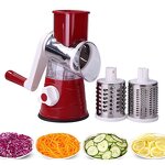 Vegetable Slicer Manufacturer - Multifunctional Kitchen Accessories Tabletop 3 in 1 Spiral Slicer Manual Rotary Cheese Grater