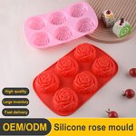 Rose Cake Mold Manufacturer - Rose Shape Silicon Wholesale Flower Candle Food Safety Grade Silicone for Making Cake