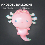 Foil Balloon Manufacturer - Axolotl Ambystoma Maculatum Globos Matte Mylar Ocean Theme Ins Kids Birthday Party Decoration
