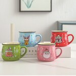 Ceramic Christmas Cups Manufacturer - Promotional SantaClaus Mugs Luxurious Cute Party Handle
