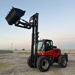 Rough Terrain Forklift Manufacturer - 2025 4WD Rear Wheel Steering 3 Ton 3.5 Ton 4Ton 5Ton with Optional Attachment
