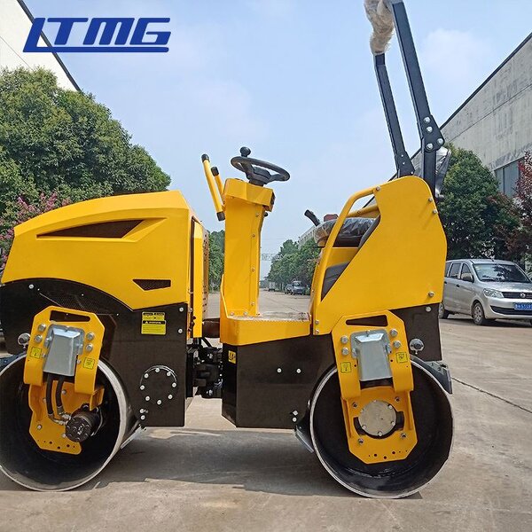 Road Roller Manufacturer - Road Machinery 1.5 Ton 1500 kg Double Drum Hydraulic Compactor for Sale