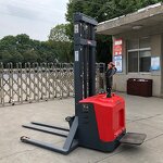 Electric Pallet Stacker Manufacturer - Electric Forklift 1000kg 1500kg 2000kg Walkie with Straddle Leg Adjustable Fork