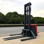 Electric Pallet Stacker Manufacturer - Electric Forklift 1000kg 1500kg 2000kg Walkie with Straddle Leg Adjustable Fork