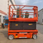 Scissor Lift Manufacturer - Lead Acid Lithium Li-on Battery Lifting Hydraulic Wheel with Support Leg