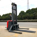 Electric Pallet Stacker Manufacturer - Electric Forklift 1000kg 1500kg 2000kg Walkie with Straddle Leg Adjustable Fork