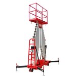Aerial Working Platform Manufacturer - 12m Hydraulic Vertical Telescopic Portable Ladder Double Mast Aluminium Alloy Lift