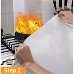 Fire Blanket Manufacturer - Home Emergency Fireproof Fiberglass 1M X 1M Kitchen Wall Preparation Fireproof and Resistant