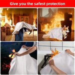 Fire Blanket Manufacturer - 1m X 1m Flame Retardant Safety Fiberglass Emergency UK Approved 550C Temperature Resistance 0.4-3mm