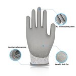 Safety Gloves Manufacturer - Cut-5 13G Green Hppe Black PU Construction Gloves Anti Cut
