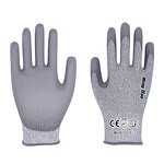 Safety Gloves Manufacturer - Cut-5 13G Green Hppe Black PU Construction Gloves Anti Cut