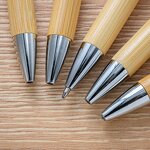 Pen Manufacturer - Wholesale Custom Logo Promotional Gifts Ink 1mm Sustainable Eco-Friendly Bamboo Retractable Ballpoint
