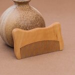 Beard Comb Manufacturer - Custom Logo Cartoon Shape Pocket Handmade Pear Wood