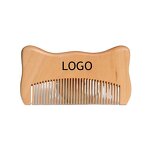 Beard Comb Manufacturer - Custom Logo Cartoon Shape Pocket Handmade Pear Wood