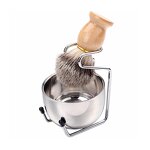 Cleaning Brush Set Manufacturer - Wholesale 3pcs for Men With Shaving Brush Shaving Bowl Brush Stand