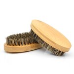 Beard Brush Manufacturer - Wholesale Custom High Quality 100% First Cut Boar Bristles Bamboo Hand Held Shave for Man