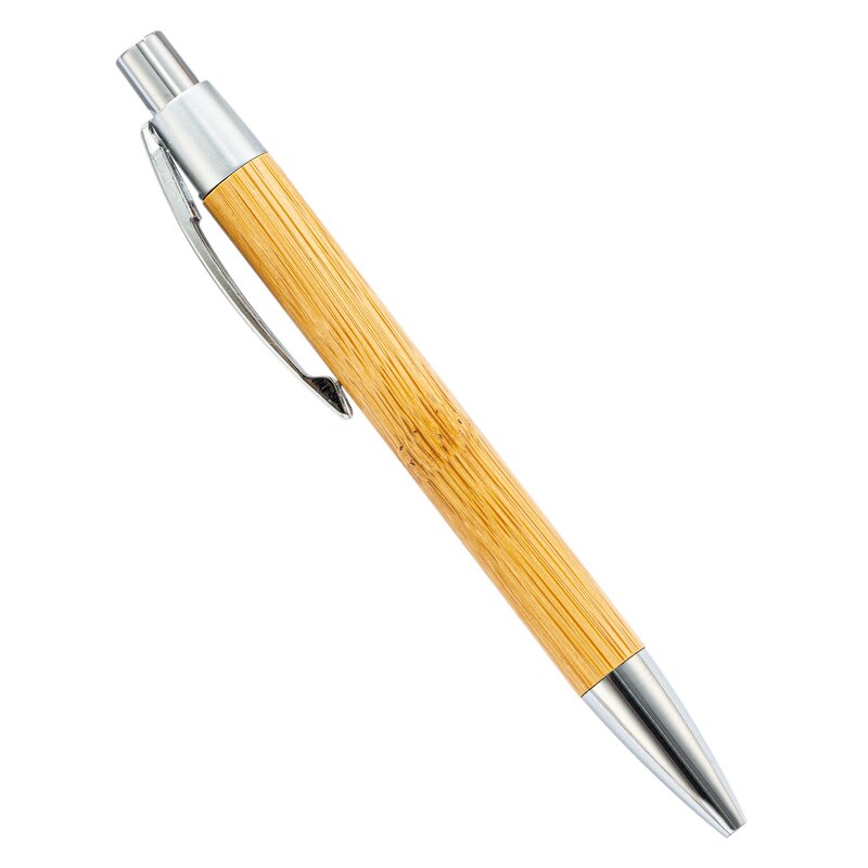 Pen Manufacturer - Laser Engraving Logo Bamboo Retractable Ballpoint Black Ink Refills for Promotional Gift