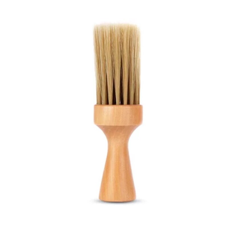 Neck Duster Manufacturer - Soft Bristles Barber Custom LOGO Wooden Handle Cleaning Brush for Salon