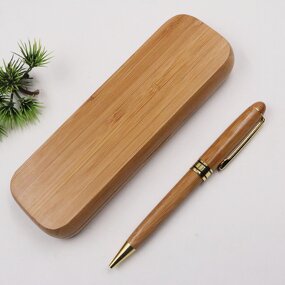 Pen Manufacturer - Wholesale Custom LOGO Natural Bamboo Set Wood Ballpoint with Box for Promotional Gift