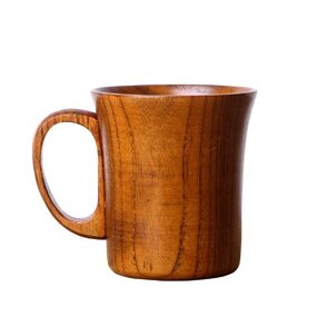 Beer Mug Manufacturer - Solid Jujube Wooden Coffee Wood Cup Handmade Tea Cup With Handle