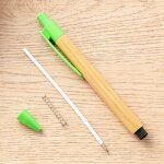 Pen Manufacturer - Wholesale Cheap Bamboo Retractable Ballpoint Black Ink 1 mm Sustainable for Promotional Gifts