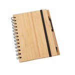 Notebook Manufacturer - Eco Custom Design Spiral Binding Hardcover Recycle Wood Bamboo Cover with Pen