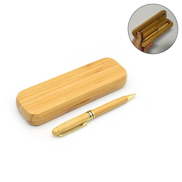 Pen Manufacturer - High Quality Luxury Gift Bamboo Box Set Wood Ballpoint with LOGO