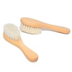 Cleaning Brush Manufacturer - Wholesale Custom logo Wooden Wool Goat Hair Bath Baby Hair Brush
