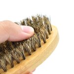Beard Brush Manufacturer - Wholesale Custom High Quality 100% First Cut Boar Bristles Bamboo Hand Held Shave for Man