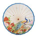 Umbrella Manufacturer - Hot Sale Rainproof Wooden Handle Handmade Chinese Peacock Oiled Paper With Parasol 33"
