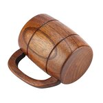 Beer Mug Manufacturer - Hot Sale Handmade Wooden Rustic Natural Coffee Cup with Brown