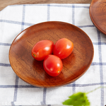 Fruit Plate Manufacturer - Japanese Style Natural Wooden Round Pizza Plate With Eco Friendly