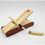 Pen Manufacturer - Wooden Fine Fountain with Display Case Ink Pen Gift Set with Wood Single Pen Holder