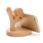 Cellphone Stand Manufacturer - Hot Sale Bamboo Wooden Crafts Desktop Cute Cell Phone Stand