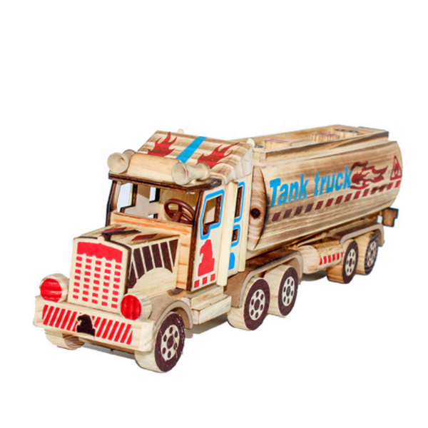 Wooden Truck Model Manufacturer - Custom Home Decoration Eco Friendly Tank for Gift