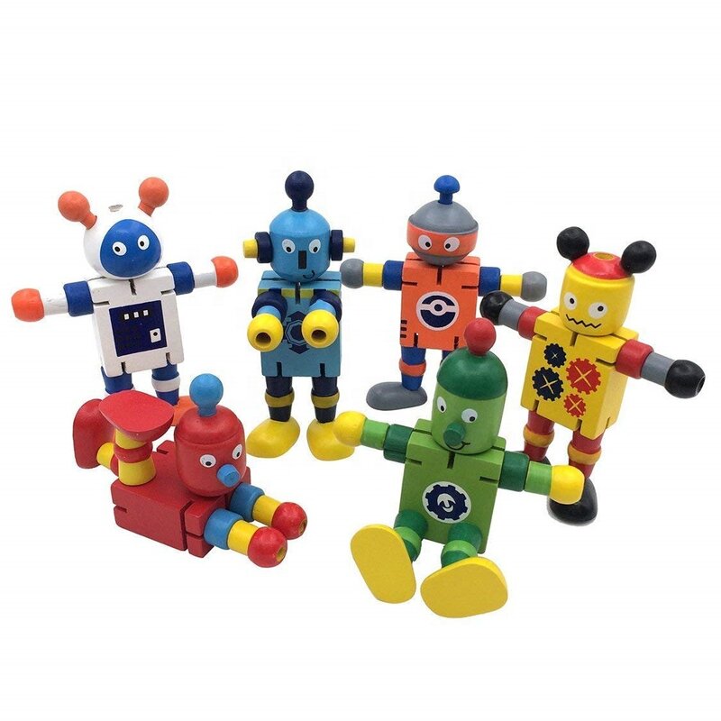 Wooden Toy Manufacturer - Hot Sale Green Children Mini Robot