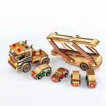 Wooden Crafts Manufacturer - Factory Direct Selling Color Flatbed Truck for Home Decoration