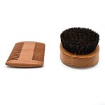 Beard Growth Kit Manufacturer - Custom logo Men Wooden 360 Wave Brush Double Sided Lice Comb