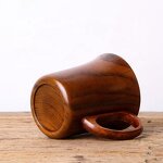 Beer Mug Manufacturer - Solid Jujube Wooden Coffee Wood Cup Handmade Tea Cup With Handle