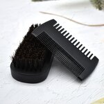 Beard Care Kit Manufacturer - Custom Black Wood Hair Wide Tooth Lice Comb Beard Brush and Comb Sets