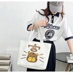 Canvas Tote Bag Manufacturer - Large Capacity Animal Print Doraemon Tiger Student Shopping