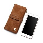 Wallet Manufacturer - 2020 Hot Selling Long Design Two Fold Zipper Nubuck Leather Purse