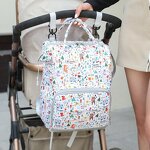 Mommy Bag Manufacturer - Spot Printing Cartoon New Multi-functional Large-capacity Fashion Travel Backpack Diaper