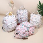 Mommy Bag Manufacturer - Spot Printing Cartoon New Multi-functional Large-capacity Fashion Travel Backpack Diaper