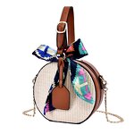 Rattan Bag Manufacturer - Hot Selling Women's Exquisite Diagonal Mini Round Retro Literary Hand-woven Straw Woven