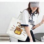 Canvas Tote Bag Manufacturer - Large Capacity Animal Print Doraemon Tiger Student Shopping