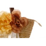 Straw Woven Shoulder Bag Manufacturer - 2020 New Style Garden Flower Solid Color Hand-woven Beach Tote Handbag