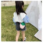 Coin Purse Manufacturer - Children's Small Bag 2021 Girl Decoration One-shoulder Messenger Cute Baby Diamond Strawberry
