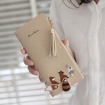 Women Wallet Manufacturer - Customized Cute Animal Embroidered PU Leather Long Slim