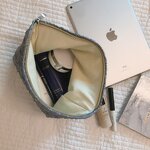 Cosmetic Bag Manufacturer - Drop Shipping Fashion Design Canvas Solid Color Large Capacity